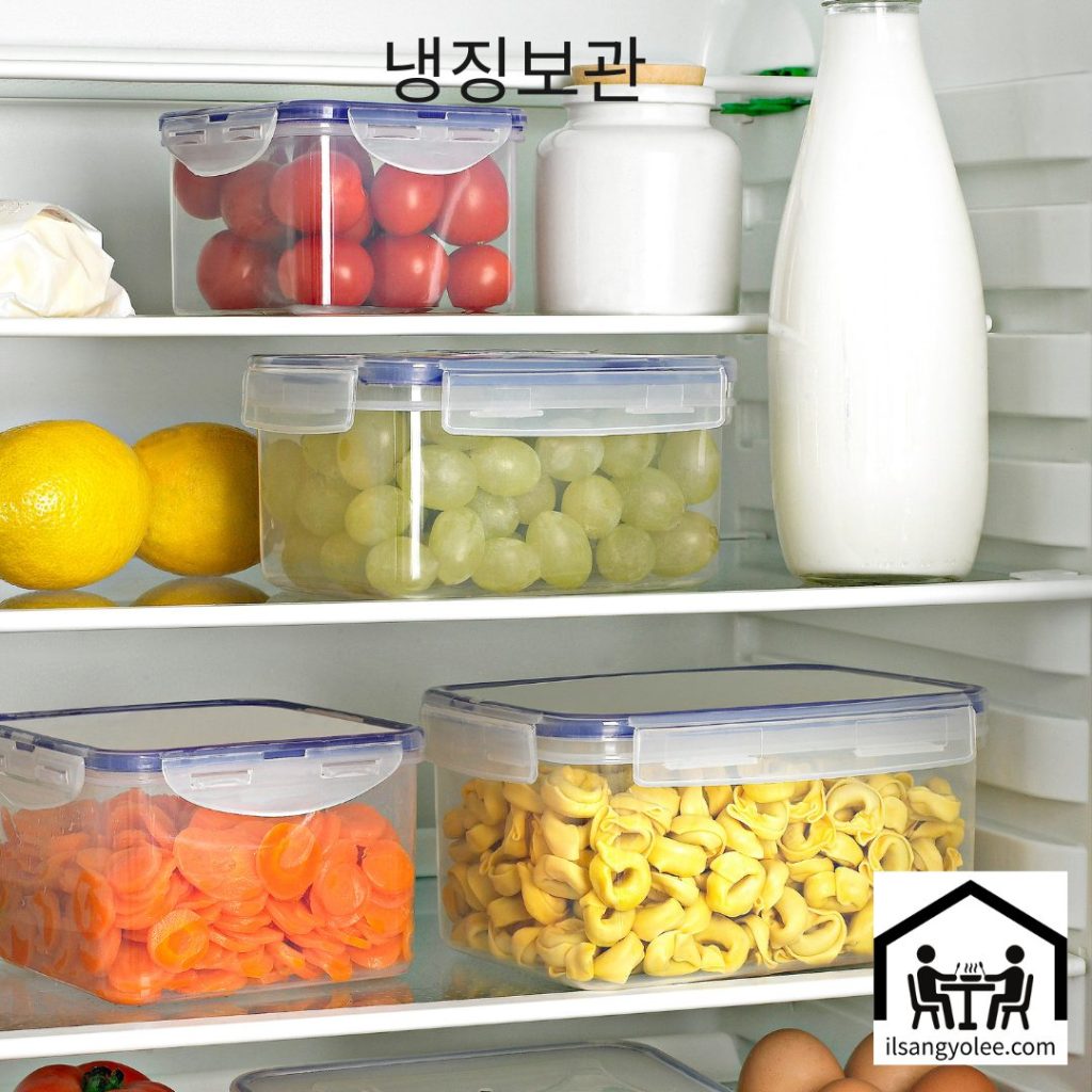밀폐용기에 담아 냉장보관 하는 토마토