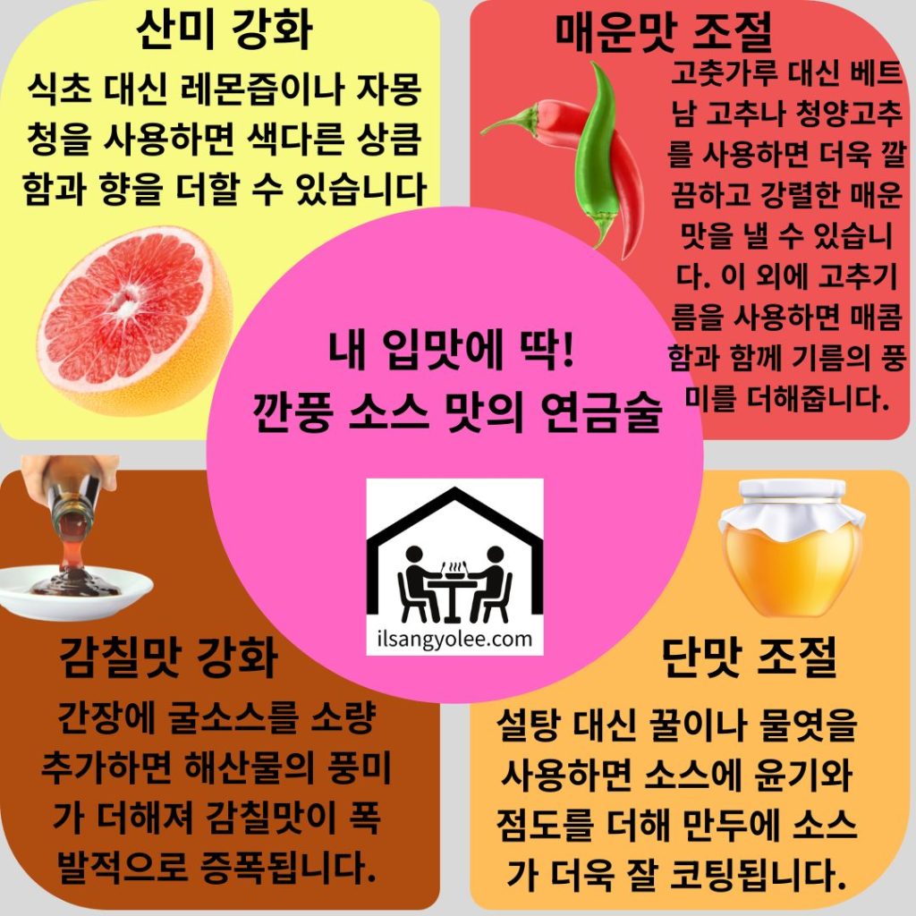 깐풍소스에 맛을 추가 내지 변형 할수있는팁! 한눈에 보기