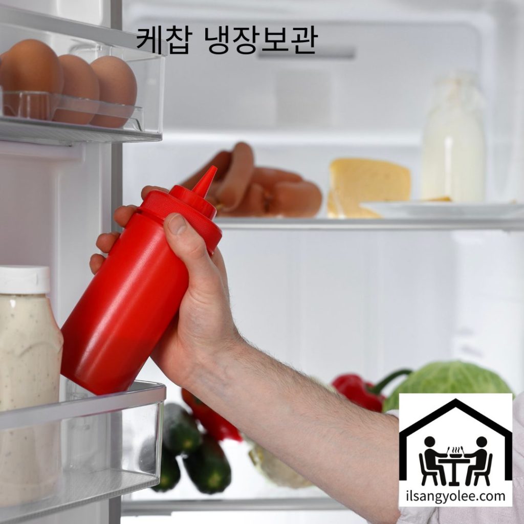 냉장고문에 보관하는 케찹병